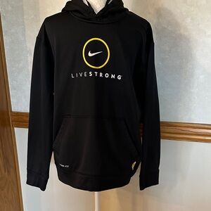 Men’s Nike livestrong Black Hoodie size XL  made in Thailand  excellent